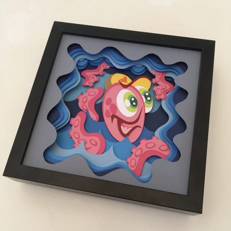 Studio Edo Rath Paper Art - Octopus 23 x 23 cm