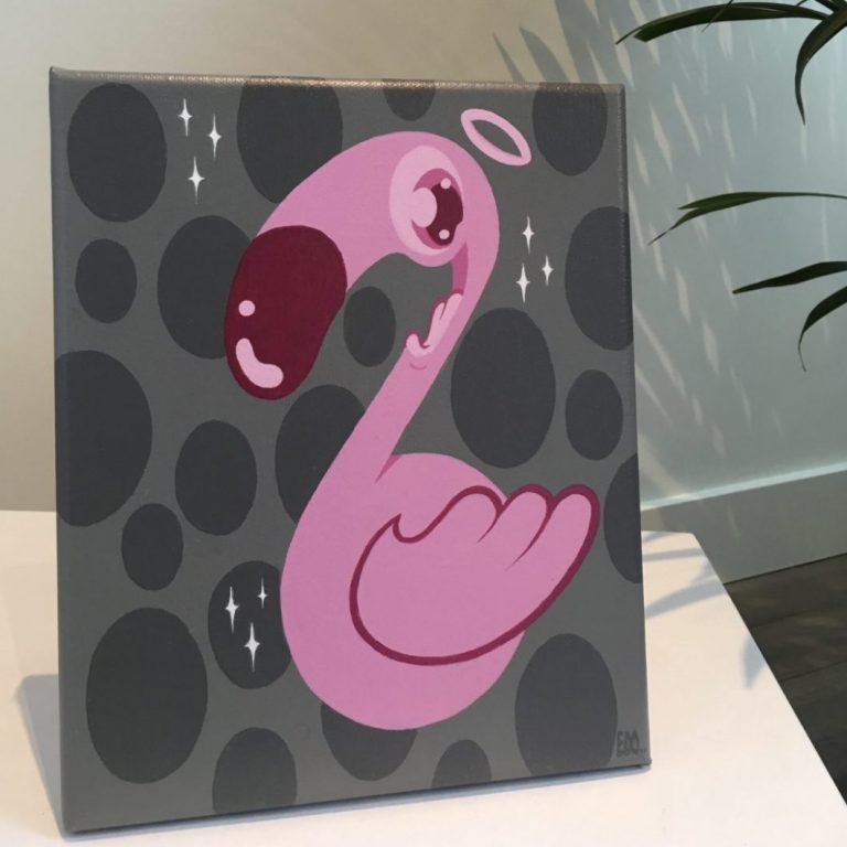 Studio Edo Rath Painting - Pink Flamingo