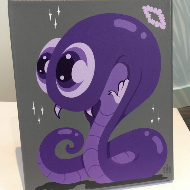 Studio Edo Rath Painting - Purple Snake